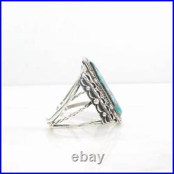 Native American Sterling Silver Cuff Bracelet Nacorazi, Turquoise Scallop