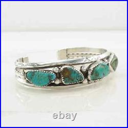 Native American Sterling Silver Cuff Bracelet Turquoise