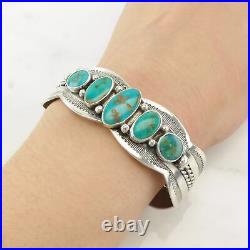 Native American Sterling Silver Cuff Bracelet Turquoise