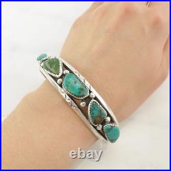 Native American Sterling Silver Cuff Bracelet Turquoise