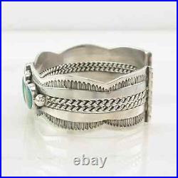 Native American Sterling Silver Cuff Bracelet Turquoise