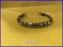 Native American Sterling Silver Jasper Style Cuff Bracelet 7.5 48grams Weight