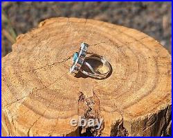 Native American Sterling Silver Turquoise Ring Handcrafted Southwest Jewelry