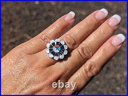 Native American Sterling Silver Turquoise Ring Handcrafted Southwest Jewelry