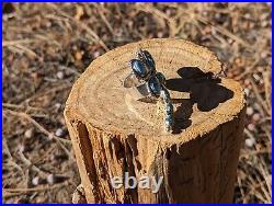 Native American Sterling Silver Turquoise ZUNI Ring Southwest Jewelry Adjustable