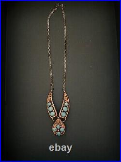 Native American Turquoise and Sterling Silver Necklace