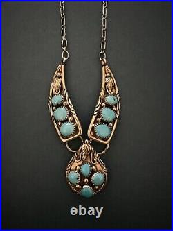 Native American Turquoise and Sterling Silver Necklace