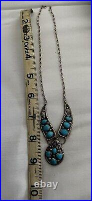 Native American Turquoise and Sterling Silver Necklace