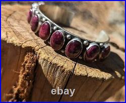 Navajo Bracelet Native American Purple Spiny NA Jewelry Sterling Silver sz 7 Tso