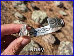 Navajo Bracelet Native American Purple Spiny NA Jewelry Sterling Silver sz 7 Tso