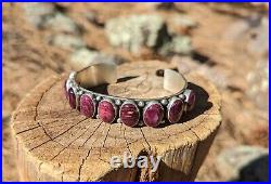 Navajo Bracelet Native American Purple Spiny NA Jewelry Sterling Silver sz 7 Tso