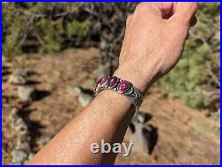 Navajo Bracelet Native American Purple Spiny NA Jewelry Sterling Silver sz 7 Tso