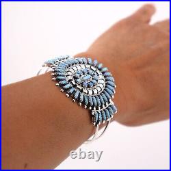 Navajo Bracelets Authentic Native American Sterling Silver Opal sz 6.5in