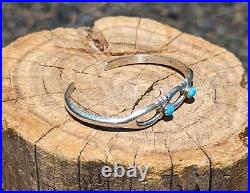 Navajo Cuff Bracelet Authentic Native American Kingman Turquoise Jewelry sz 6.25