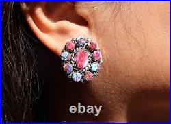 Navajo Earrings Native American Jewelry Pink Spiny Oyster Shell Sterling Silver