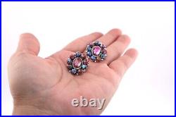 Navajo Earrings Native American Jewelry Pink Spiny Oyster Shell Sterling Silver