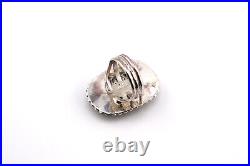 Navajo Handmade Jewelry Sterling Silver Native American Jasper Zebra Ring Sz 8.5