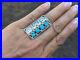 Navajo Kingman Turquoise Ring Sterling Silver Native American Jewelry Sz 7.75US