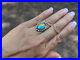 Navajo Kingman Turquoise Sterling Silver Ring Native American Jewelry Sz 6.25US