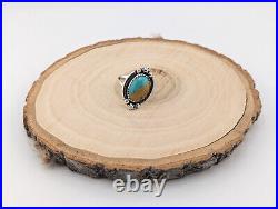 Navajo Kingman Turquoise Sterling Silver Ring Native American Jewelry Sz 6.25US