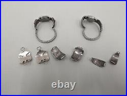 Navajo Native American Southwestern Sterling Silver Wrist Watch Parts Tips Lot