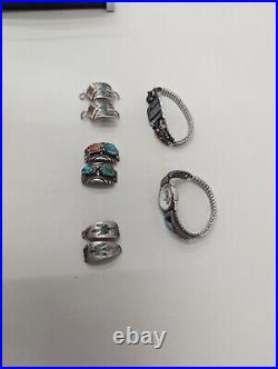 Navajo Native American Southwestern Sterling Silver Wrist Watch Parts Tips Lot