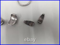 Navajo Native American Southwestern Sterling Silver Wrist Watch Parts Tips Lot