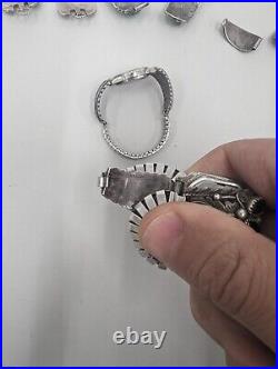 Navajo Native American Southwestern Sterling Silver Wrist Watch Parts Tips Lot