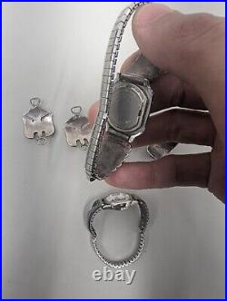 Navajo Native American Southwestern Sterling Silver Wrist Watch Parts Tips Lot