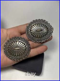 Navajo Native American Sterling Silver Tribal Stamped Concho Belt Parts