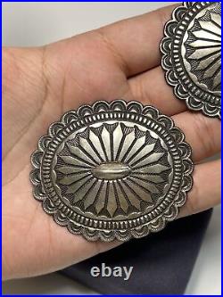 Navajo Native American Sterling Silver Tribal Stamped Concho Belt Parts