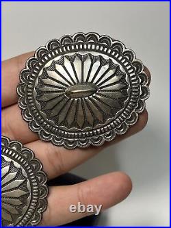 Navajo Native American Sterling Silver Tribal Stamped Concho Belt Parts