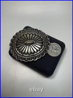 Navajo Native American Sterling Silver Tribal Stamped Concho Belt Parts