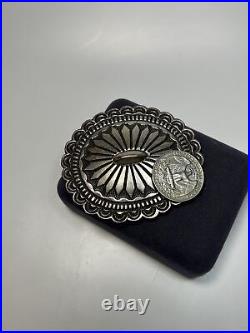 Navajo Native American Sterling Silver Tribal Stamped Concho Belt Parts