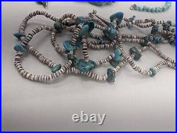 Navajo Native American Sterling Silver Turquoise Jewelry Lot Antique Old Pawn