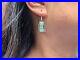 Navajo Sterling Silver Dangle Earrings Opal Stone Handmade Native American