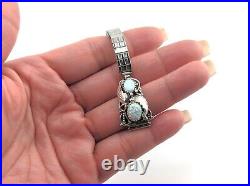 Navajo Sterling Silver Women's Watch Tip Band Native American Jewelry