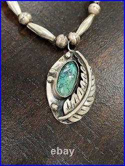 Old Pawn Native American Sterling Silver & Turquoise, Necklace 24GORGIOUS