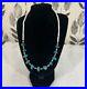 Old Vtg Navajo Turquoise Sterling Native American Jewelry Silver Beaded Necklace