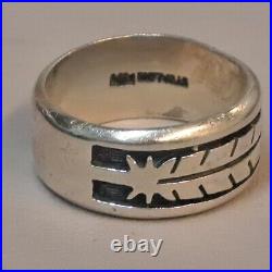 Original Native American Feather Kachina Sterling Silver Ring Sz 10.75 Signed