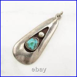 Pendant Native American Turquoise Shadowbox Sterling Silver