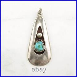 Pendant Native American Turquoise Shadowbox Sterling Silver