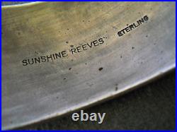 SUNSHINE REEVES Native American Sterling Silver Rug Pattern Stamped Bracelet