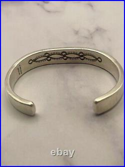 Sterling Silver Cuff Bracelet Navajo Bruce Morgan Stamp Native Southwestern 46g