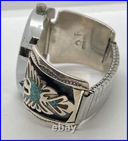 Sterling Silver Mens Eagle Watch Tips Native American Navajo Signed Watch Works