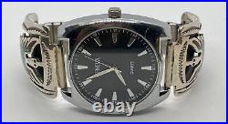 Sterling Silver Mens Eagle Watch Tips Native American Navajo Signed Watch Works