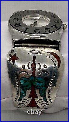 Sterling Silver Mens Watch Tips Native American Signed Jo See Pics Works 64 Gram