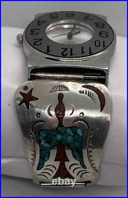 Sterling Silver Mens Watch Tips Native American Signed Jo See Pics Works 64 Gram