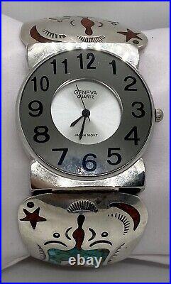 Sterling Silver Mens Watch Tips Native American Signed Jo See Pics Works 64 Gram