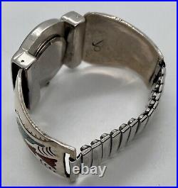 Sterling Silver Mens Watch Tips Native American Signed Jo See Pics Works 64 Gram